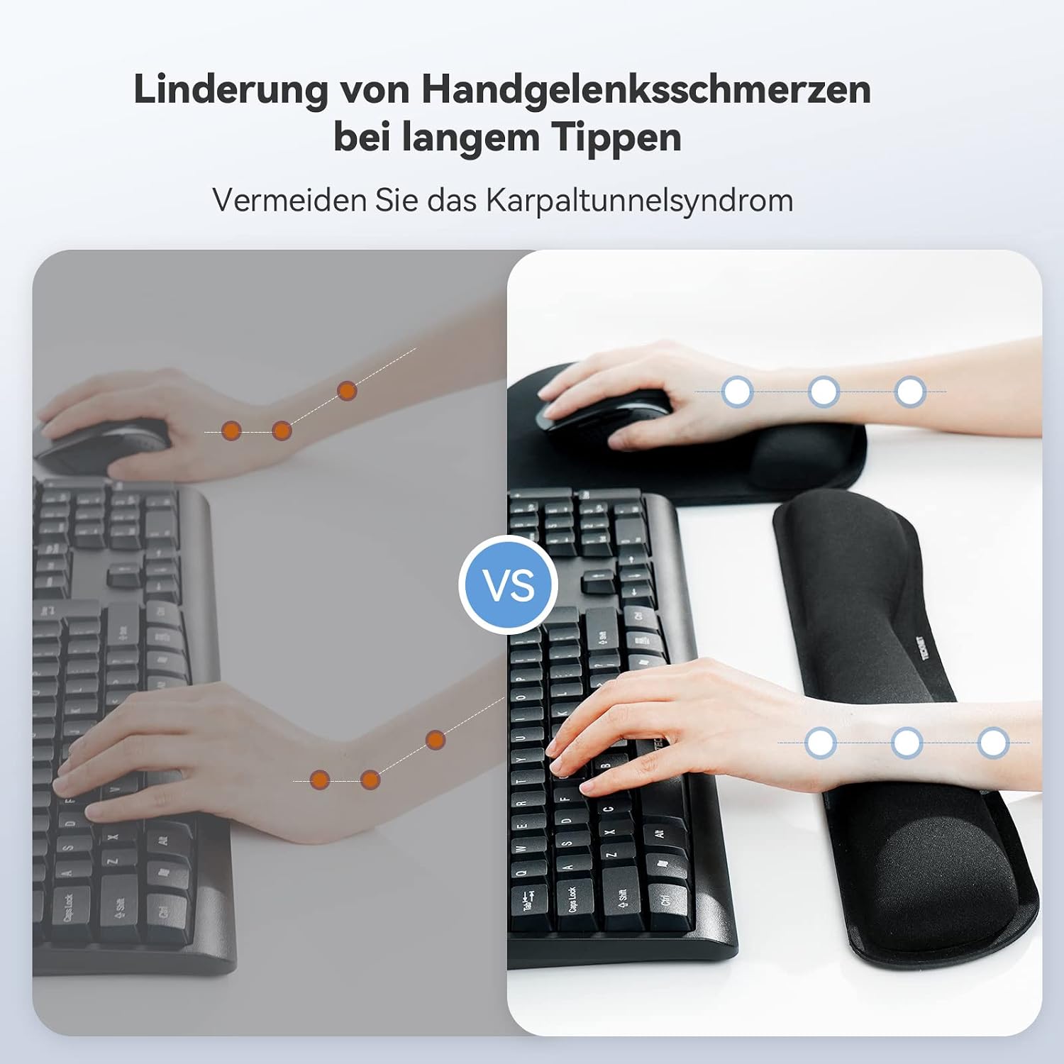 Detalle 2 de TECKNET Mauspad mit Handauflage 2‑in‑1