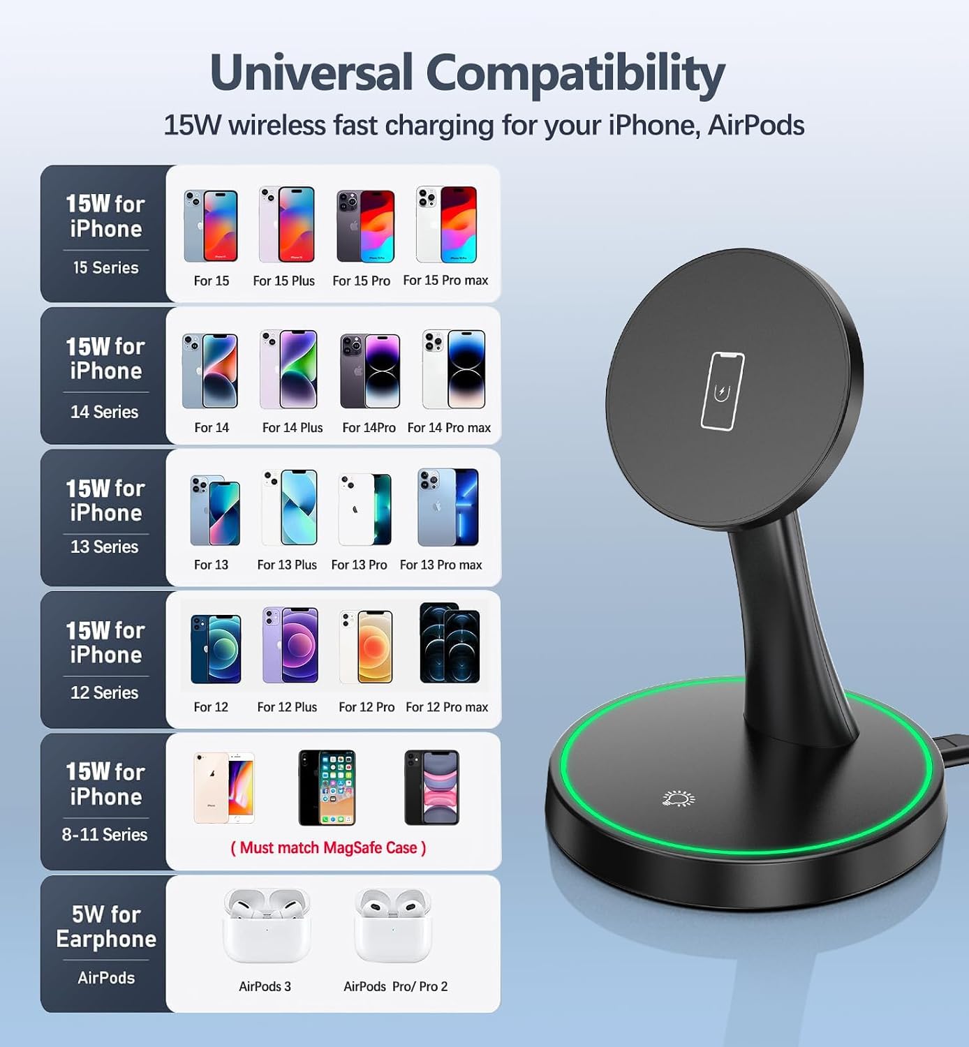 Thumbnail 5 de Magnetic Wireless Charger Stand 15W