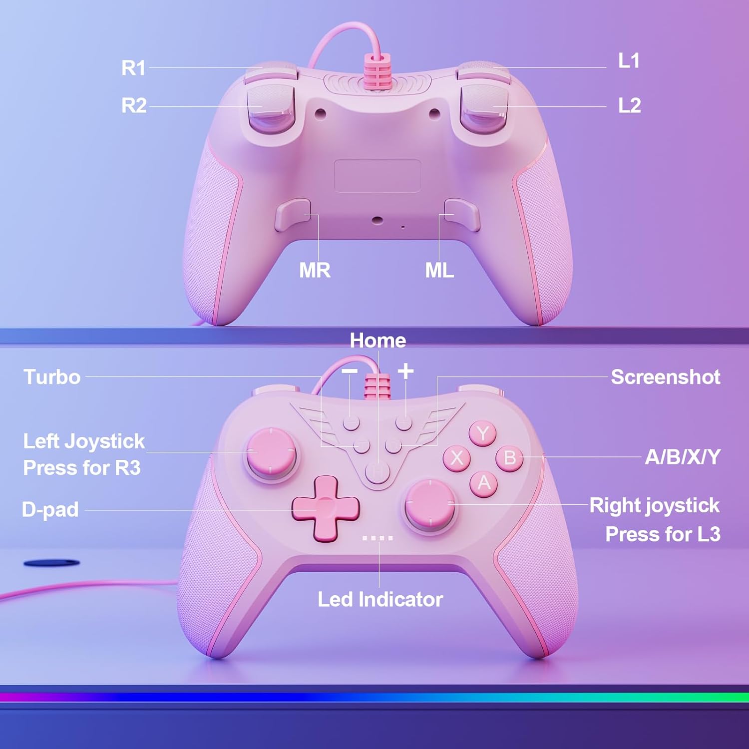 Thumbnail 6 de RivalPlay Controller PC cablato con 2 pulsanti mappabili