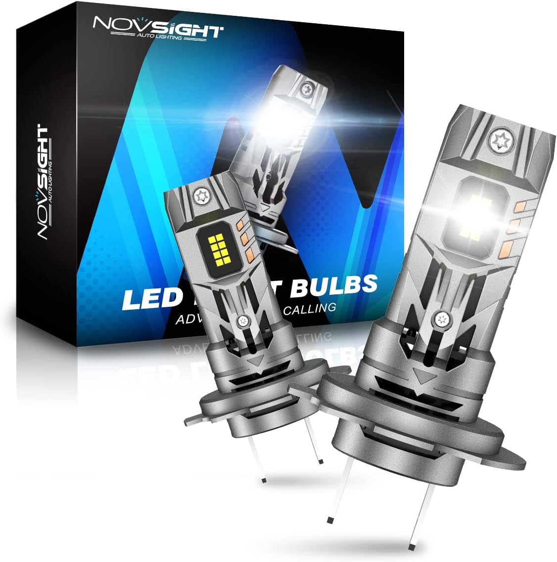 Detalle de NOVSIGHT H7 LED headlight bulbs 90W
