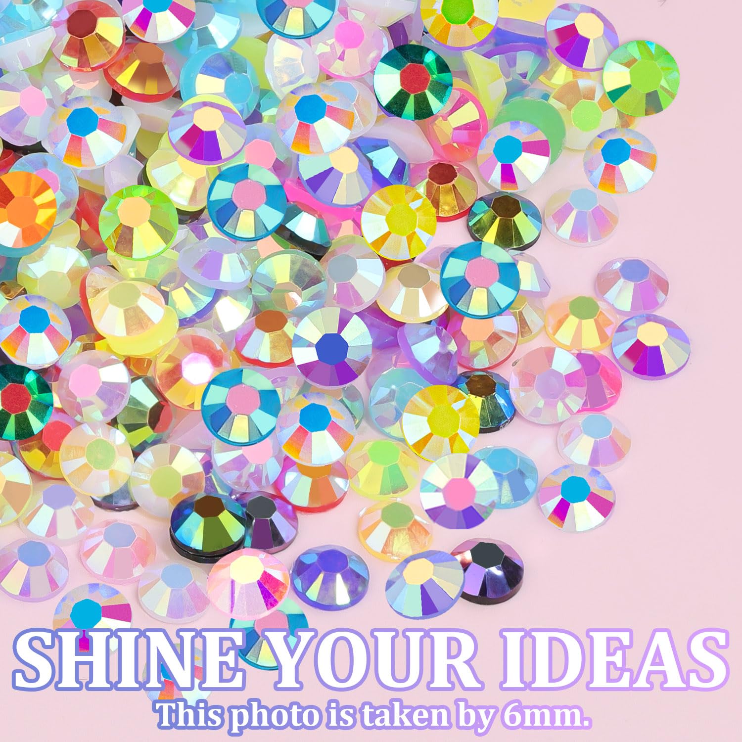 Thumbnail 5 de 32000-Piece Resin Jelly Rhinestones Kit with B-7000 Jewelry Glue, 3mm Flatback Gems (Multicolor)