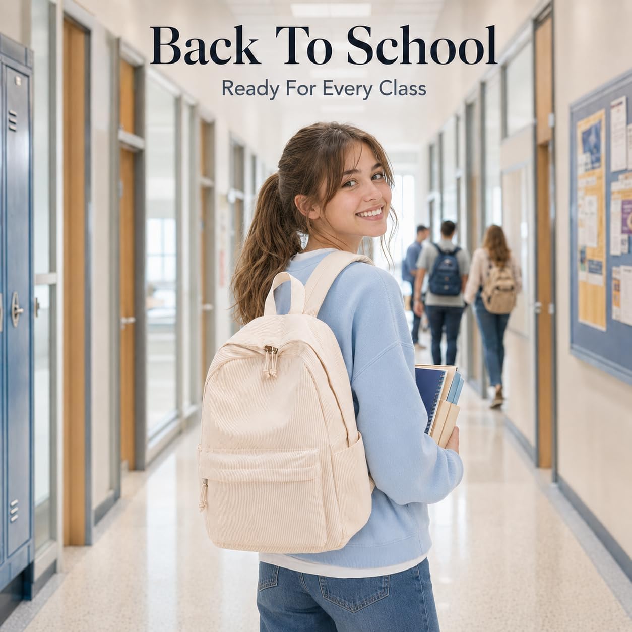 Detalle de BTOOP School Backpack 15.6-Inch Laptop Fit