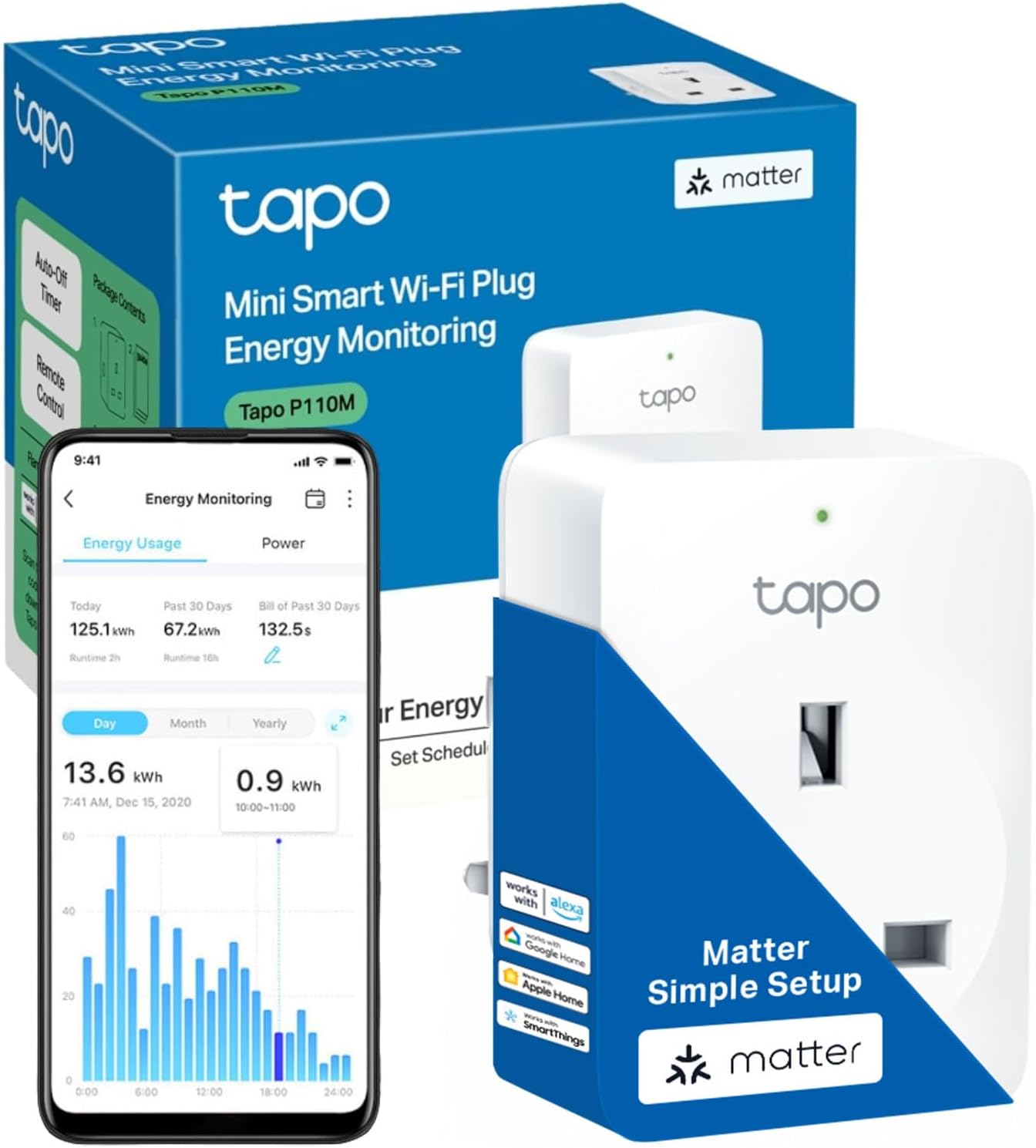 Detalle de Tapo P110M Smart Plug with Energy Monitor