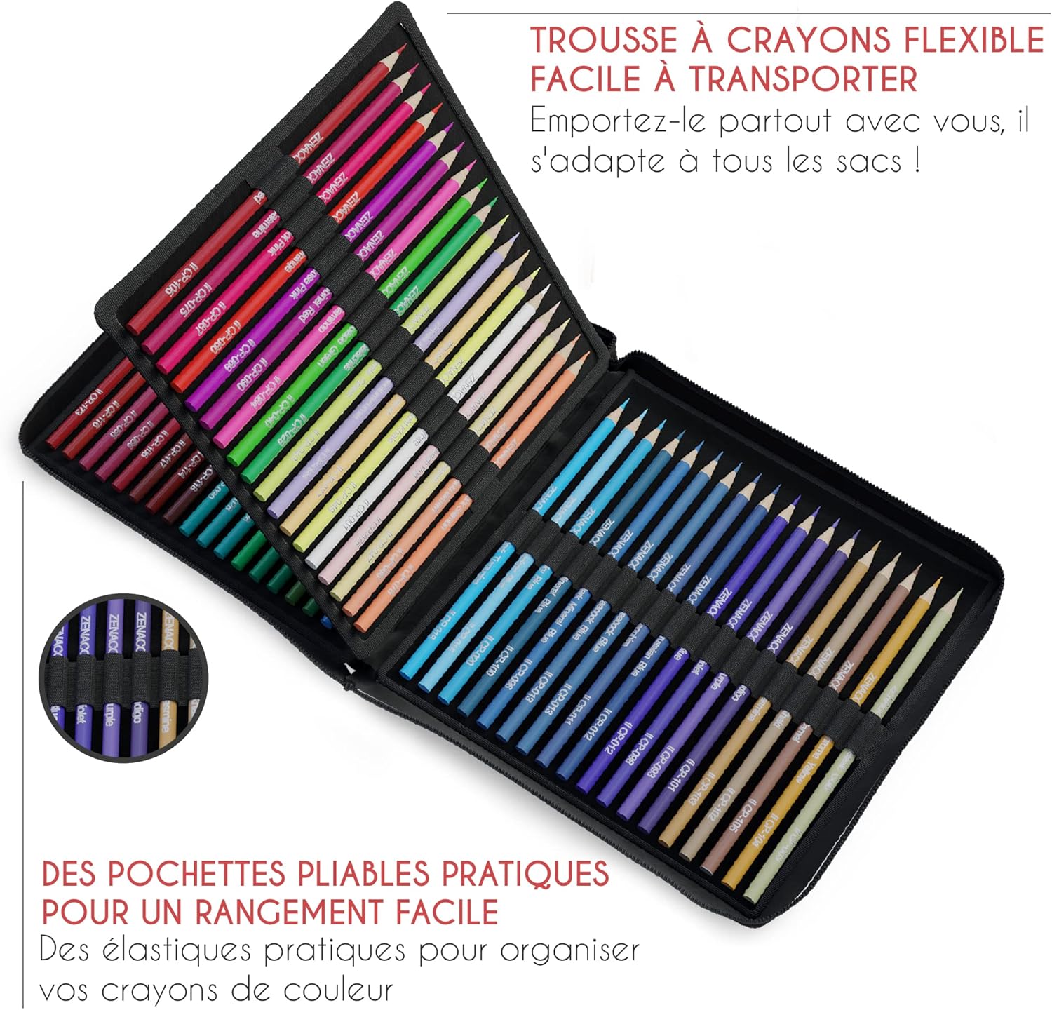 Thumbnail 4 de Zenacolor 72 crayons de couleur 🖍️
