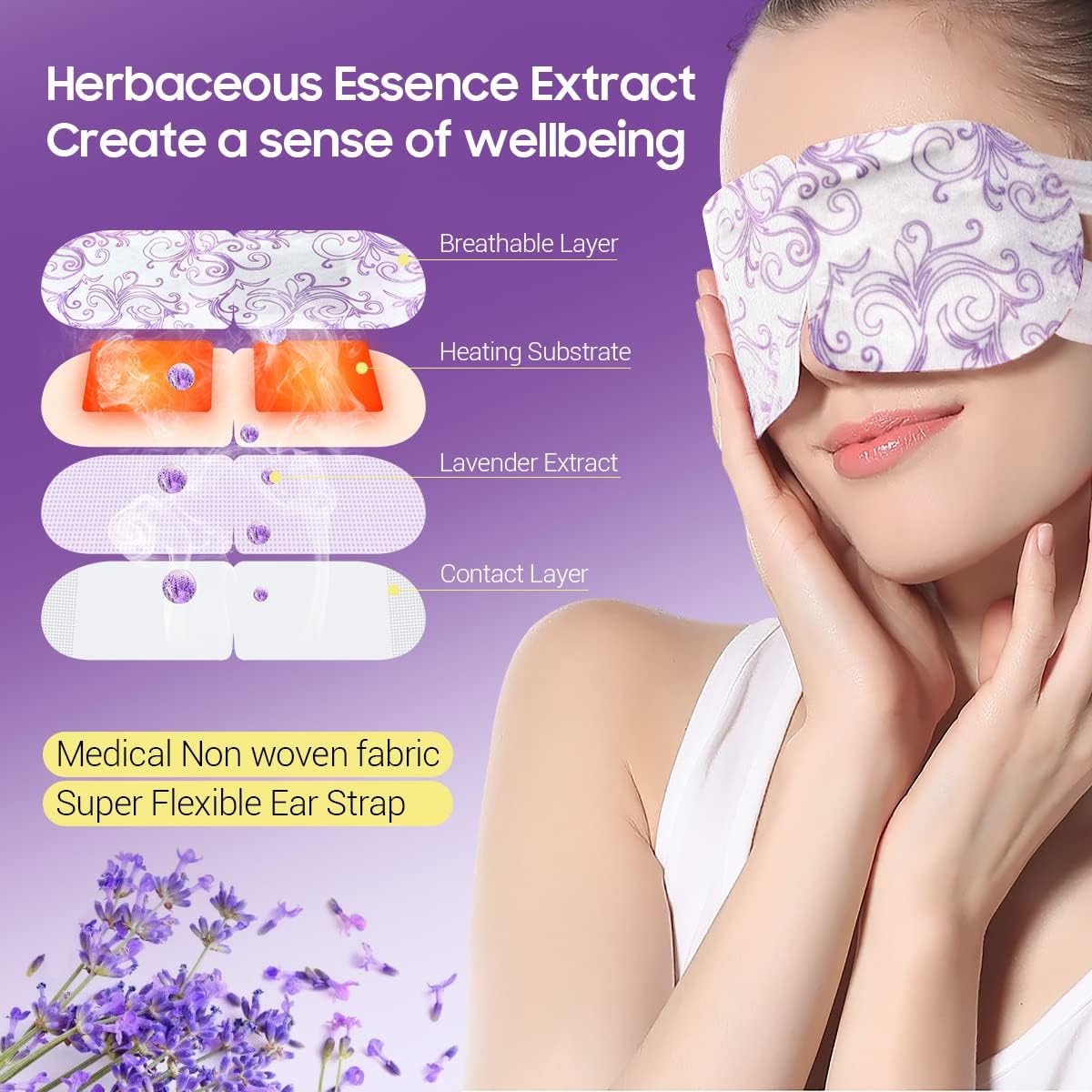 Thumbnail 3 de Self Heating Eye Mask Lavender for Puffy Eyes 😴