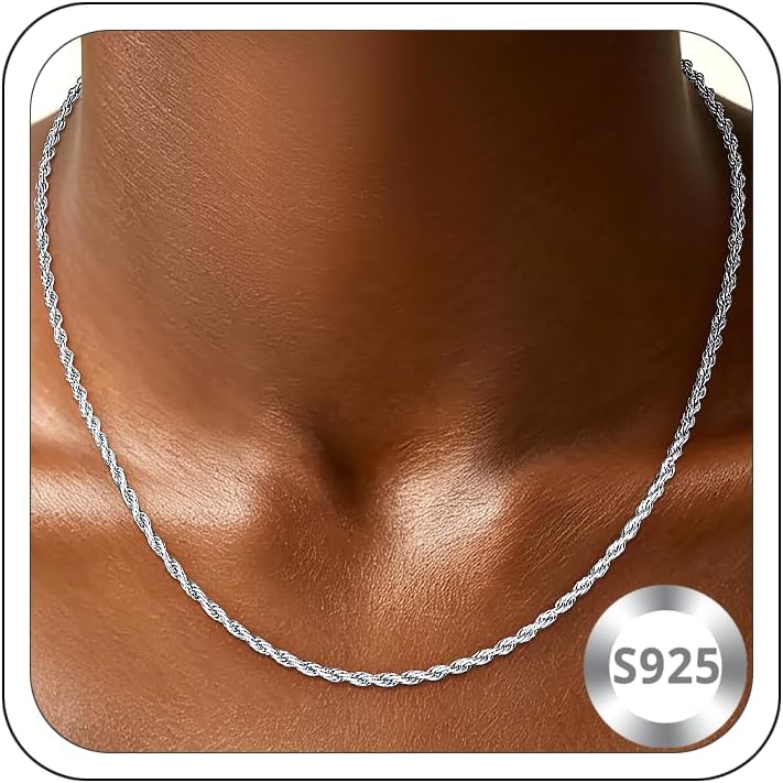 Detalle 2 de Girluky 925 Sterling Silver Chain Necklace