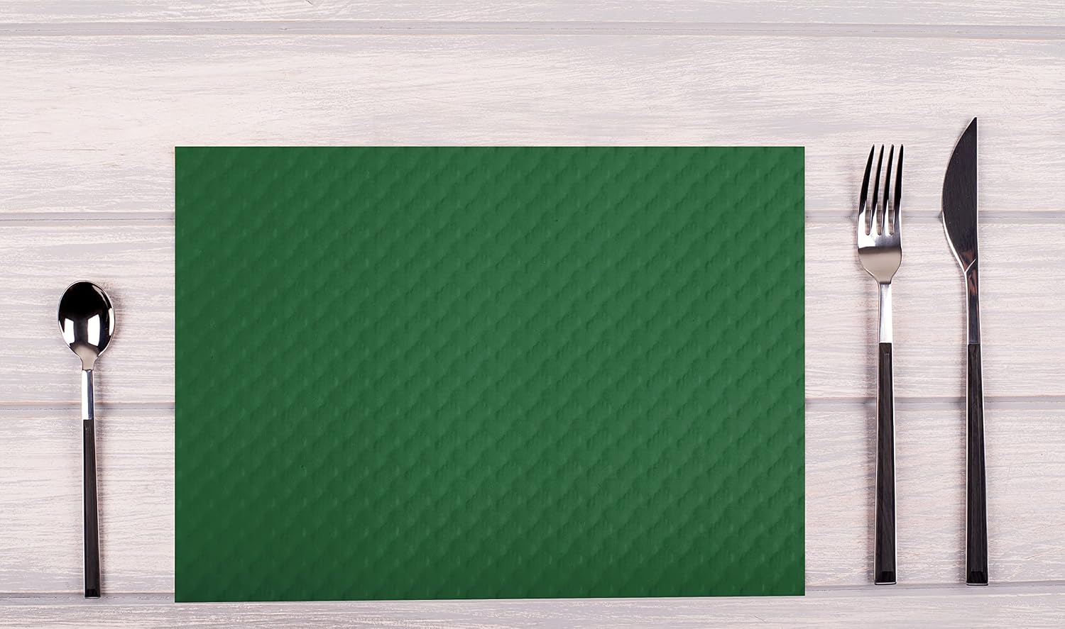 Detalle de Pro Nappe Réf 304018I – Set de table jetable 30x40 cm, vert sapin, barquette 500
