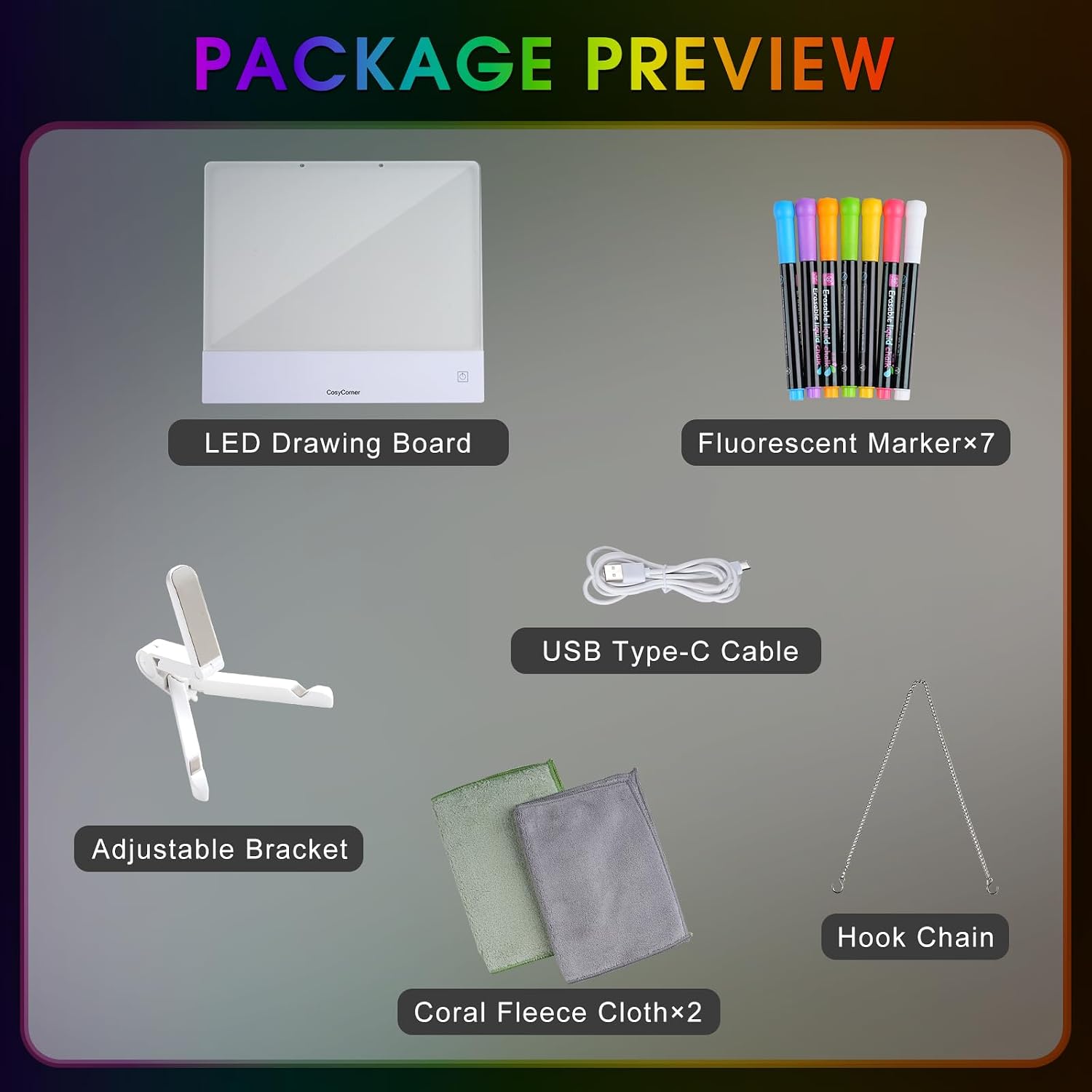 Thumbnail 4 de LED Drawing Board for Kids
