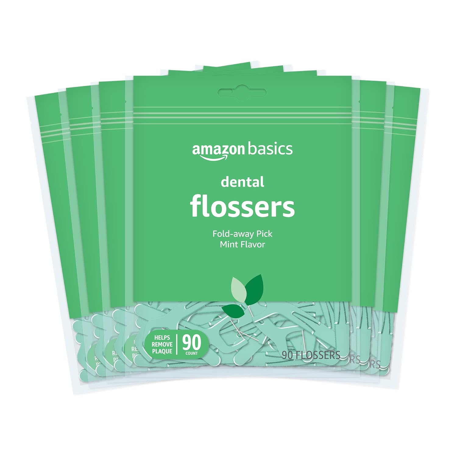 Thumbnail 6 de Amazon Basics Mint Dental Flossers (90 count) — slide-between comfort with a fold-away pick