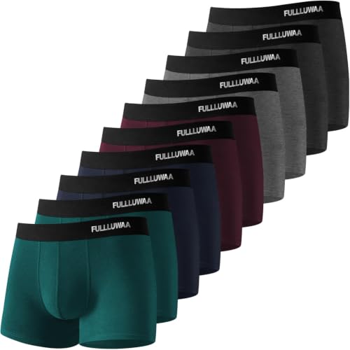 Detalle de Fullluwaa Boxer Homme Coton Lot de 10 — Multicolore, Ceinture Élastique, Doux et Durable