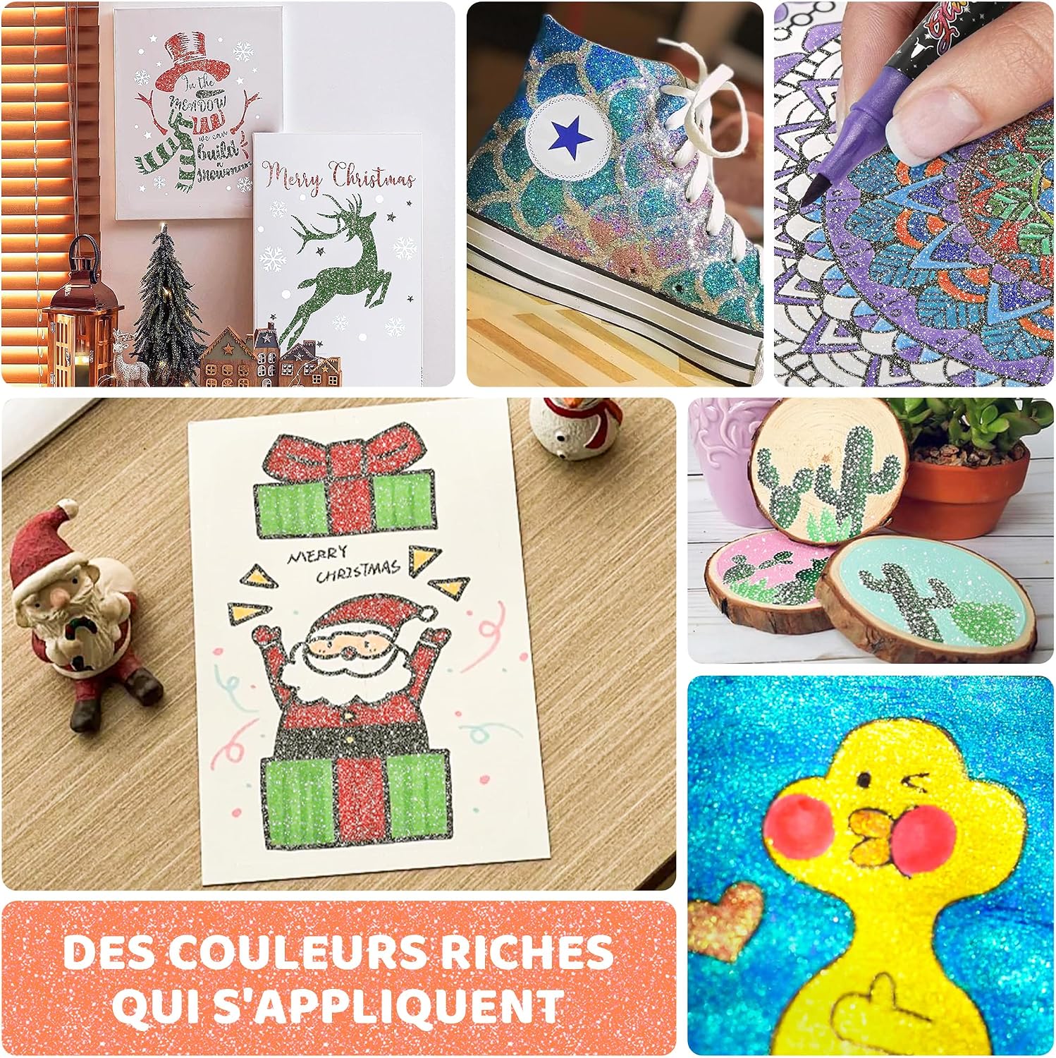 Detalle 2 de Lot de 24 pinceaux à paillettes