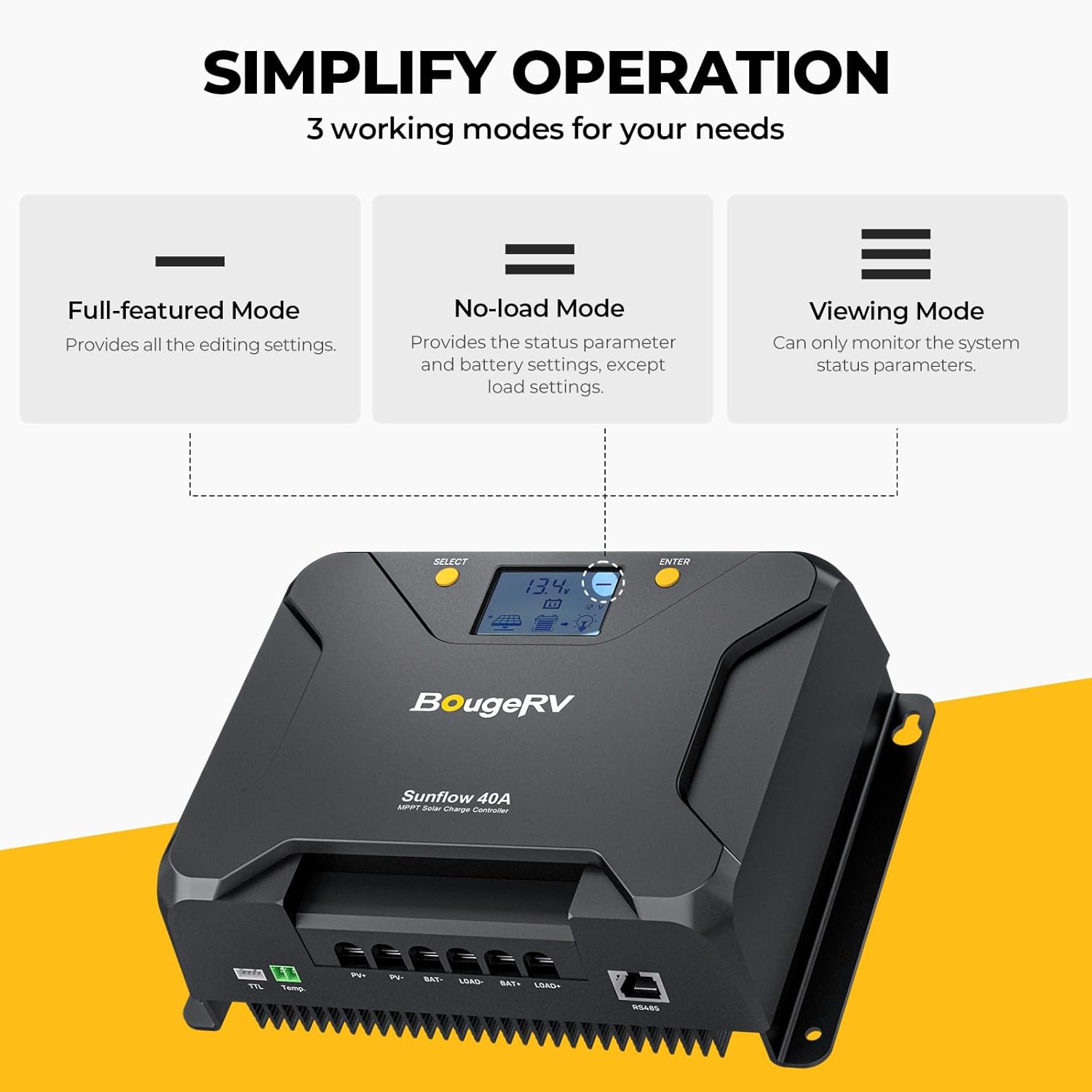 Thumbnail 4 de BougeRV Sunflow 40A MPPT Solar Charge Controller