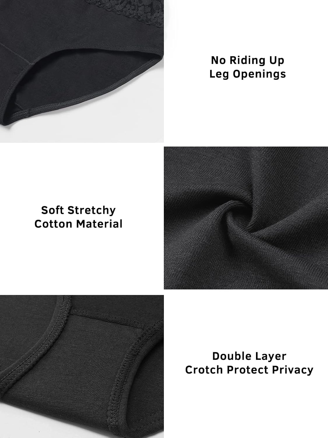 Detalle 2 de Wealurre Damen Unterhosen 5er Pack