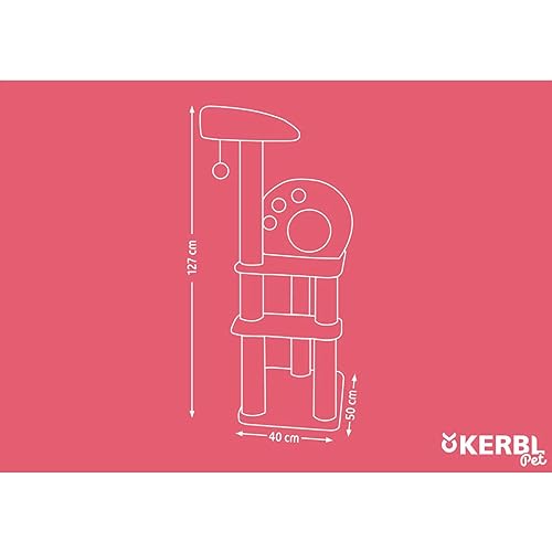 Detalle de KERBL Pet Árbol rascador Planet X 50×40×127 cm 🐾
