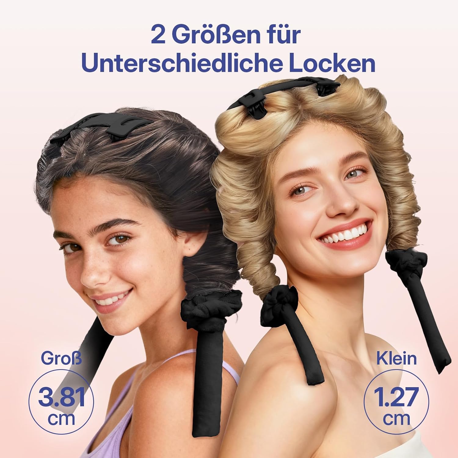 Detalle 2 de LitBear Lockenwickler für Heatless Curls, 2 Größen