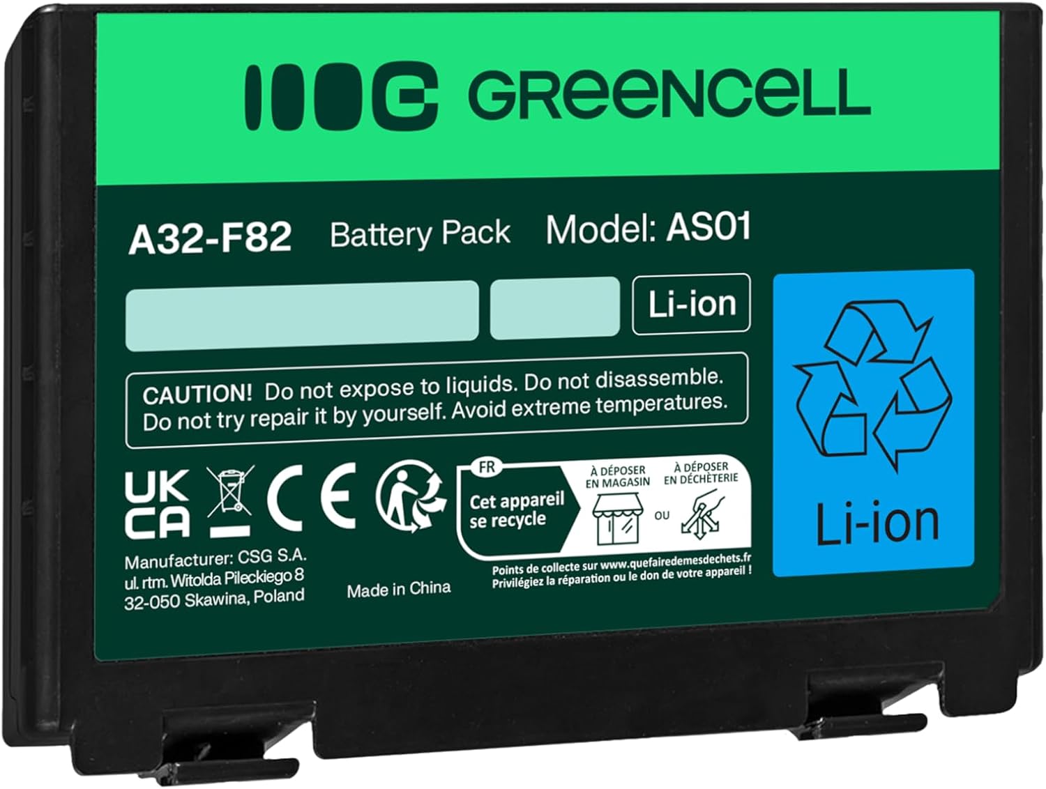 Detalle de Green Cell Batteria Asus A32-F82/A32-F52 per Portatile: compatibilità ampia, autonomia affidabile