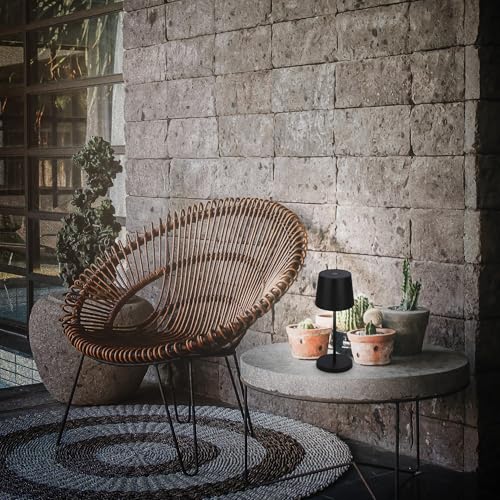 Thumbnail 1 de Briloner lámpara LED táctil regulable recargable IP44 con USB-C (luz blanca cálida, negra)