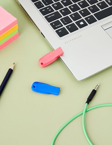 Detalle 2 de SanDisk Cruzer Blade 32GB USB Flash Drive – Pack de 3 unidades en Azul/Rosa/Verde