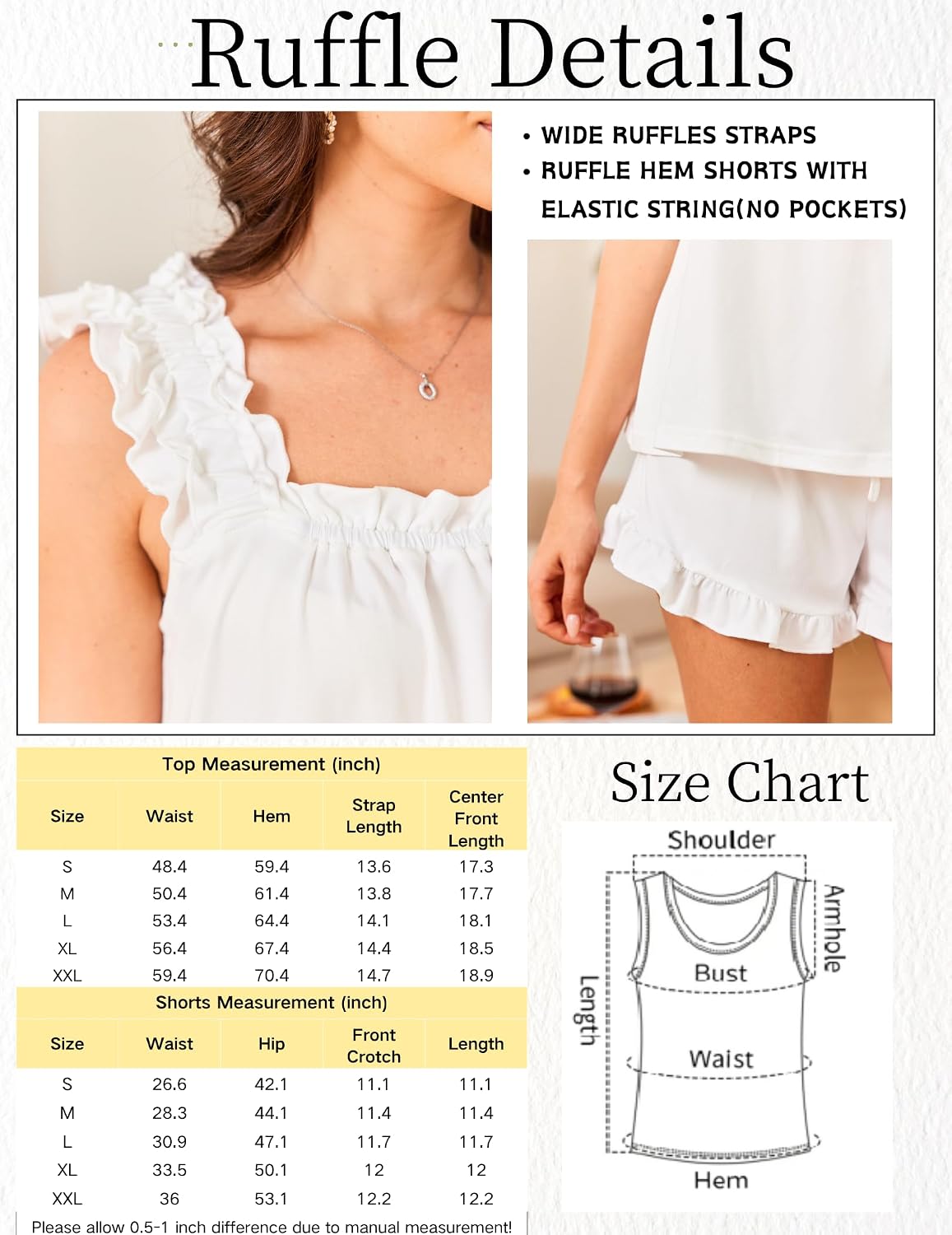 Detalle 1 de Ekouaer Women's Pajama Set