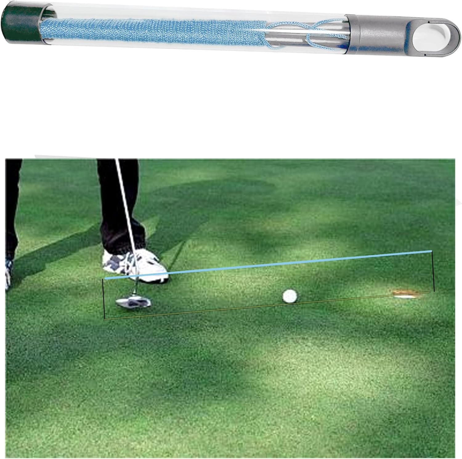 Thumbnail 3 de KeGOLF Golf Putting String Guide Line – 10 ft Alignment Training Aid for Straight & Breaking Putts