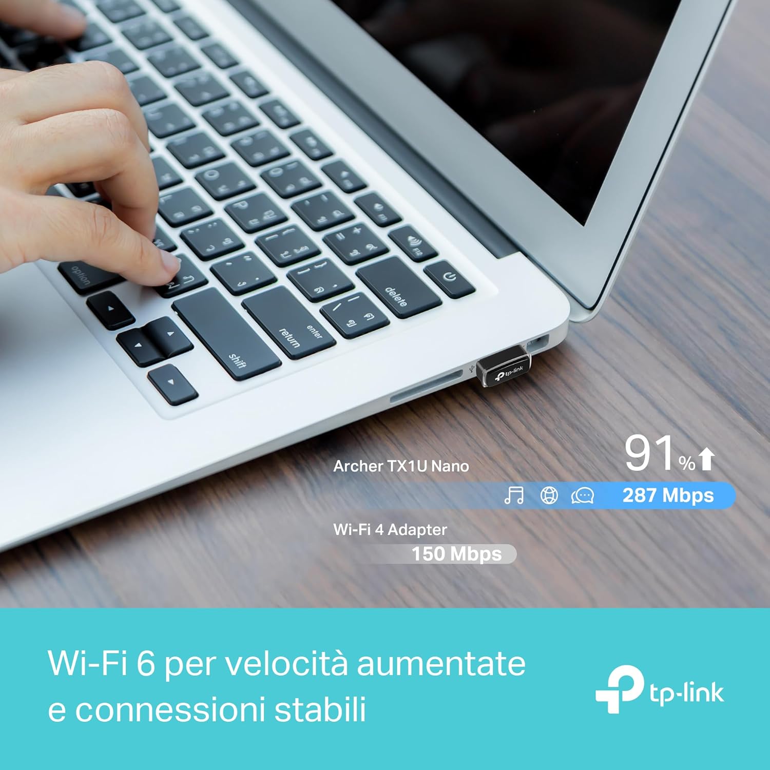 Thumbnail 2 de TP-Link AX300 WiFi 6 USB: Chiavetta WiFi per PC Fisso – velocità e versatilità con supporto Windows e Linux
