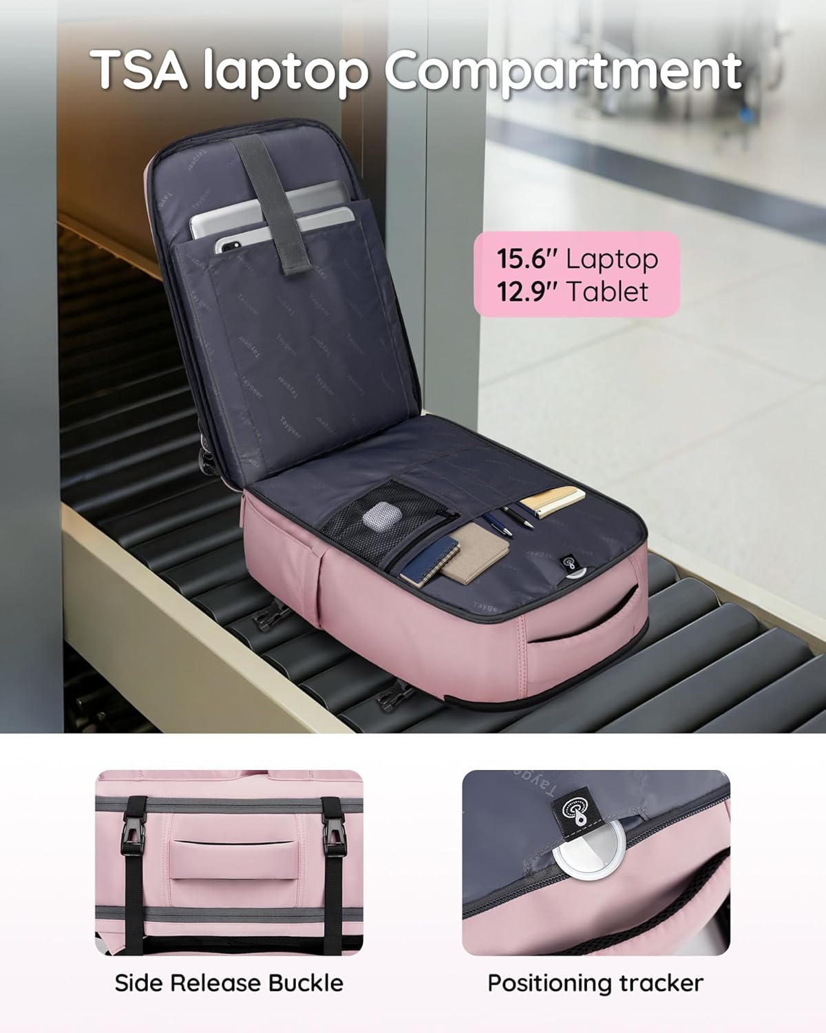 Detalle 1 de Taygeer Travel Backpack, 15.6-Inch Laptop Compartment