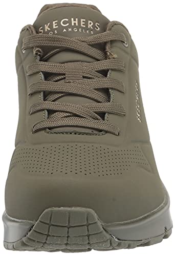 Detalle de Skechers Damen UNO Stand ON AIR Sneakers Olive Durabuck, 39.5 EU