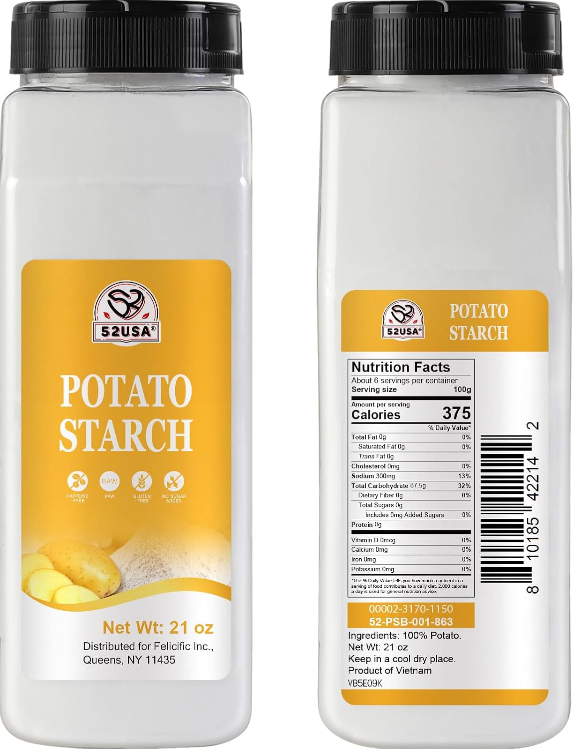 Thumbnail 2 de 52USA Potato Starch, 21 oz Bottle, Gluten-Free Thickener for Cooking
