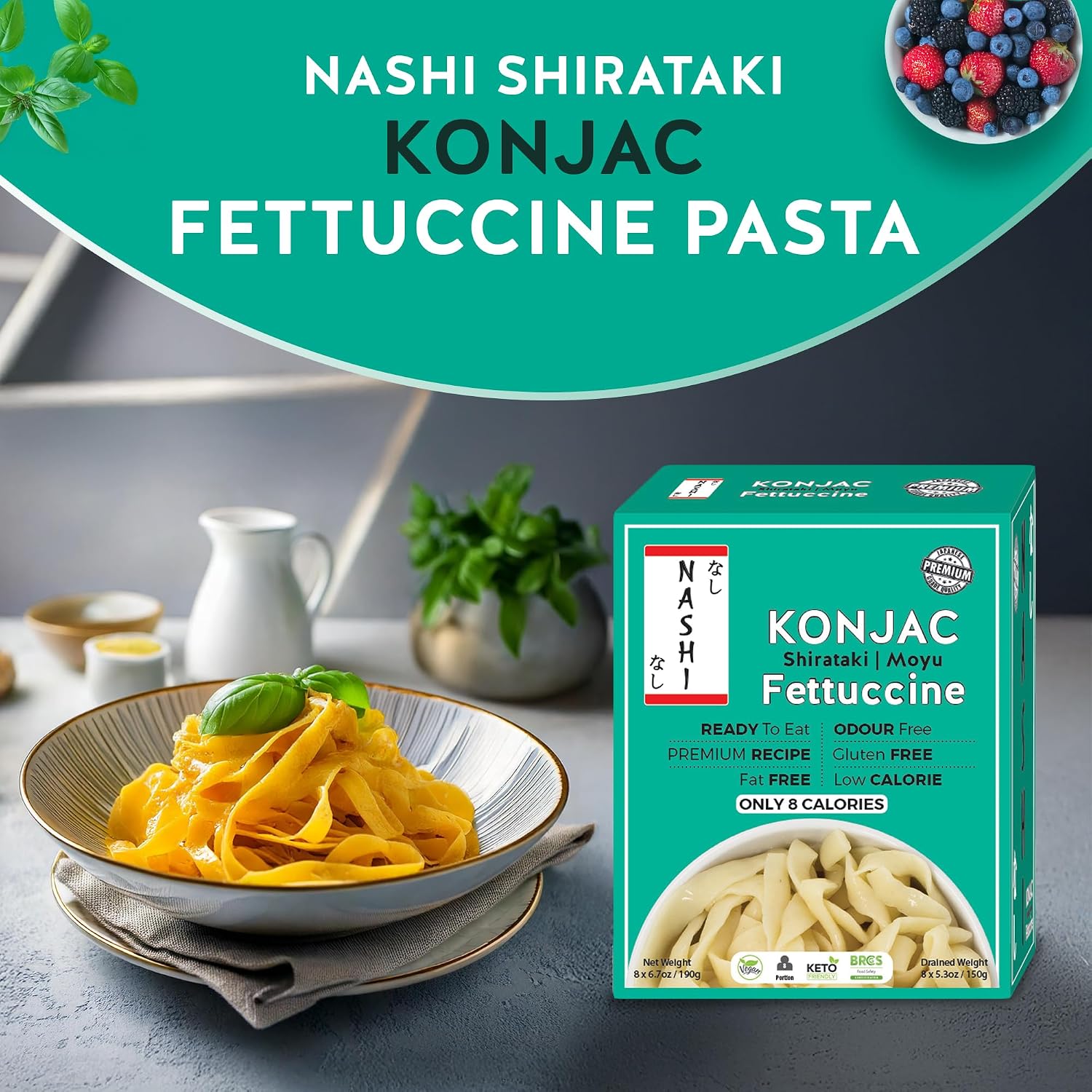 Thumbnail 6 de Nashi Shirataki Konjac Fettuccine 8×190g 🍝