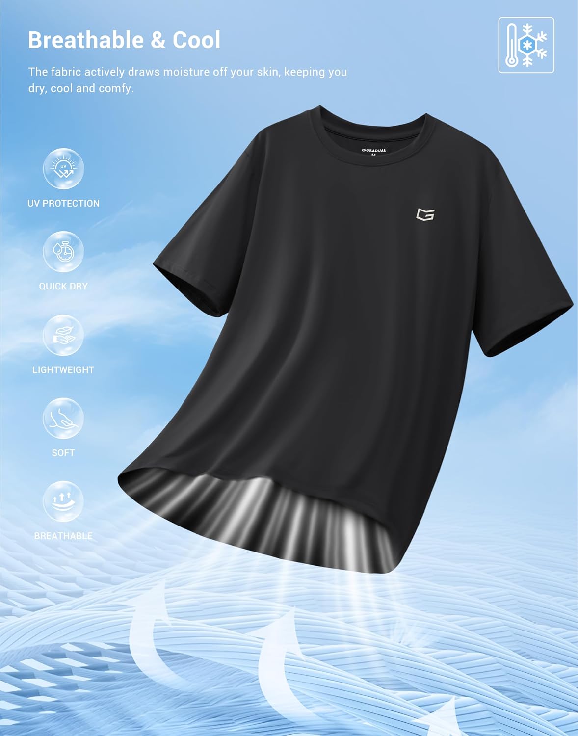 Detalle de G Gradual Men's Swim Shirt UPF 50+