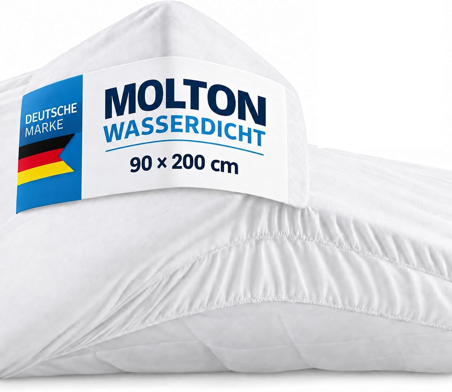 Detalle de Feluna® Premium waterdichte molton-matrasbeschermer 90 x 200 cm van katoenflanel