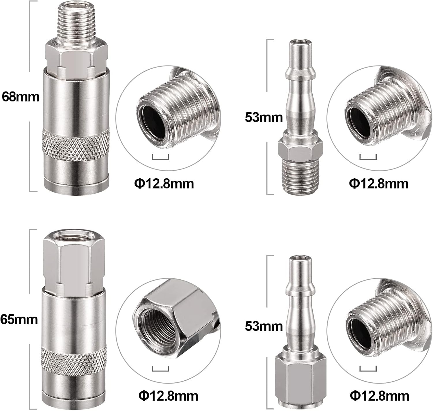 Thumbnail 4 de Spurtar 12pcs 1/4" air line connectors