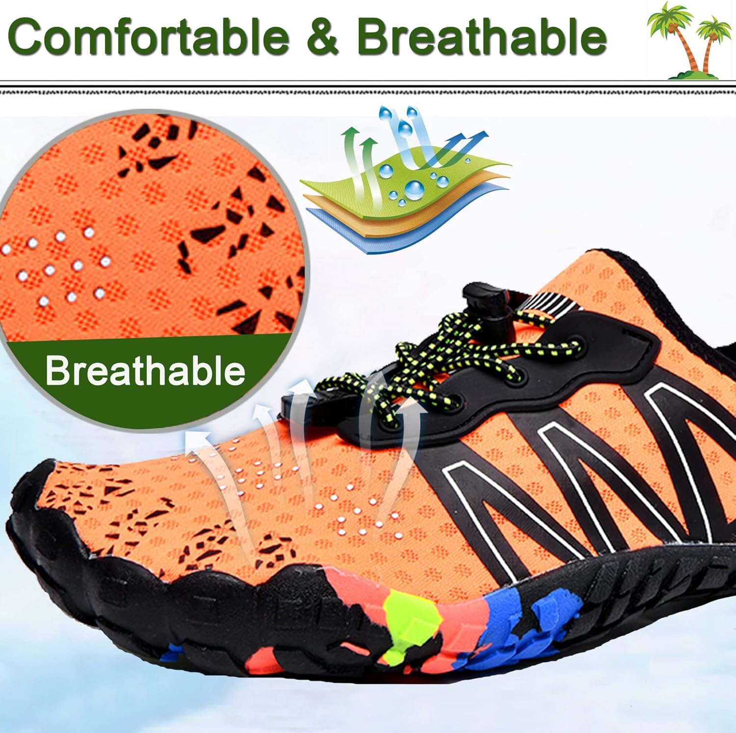 Thumbnail 1 de Barefoot Water Shoes for Men, Women and Unisex Aqua Sea Swim Shoes