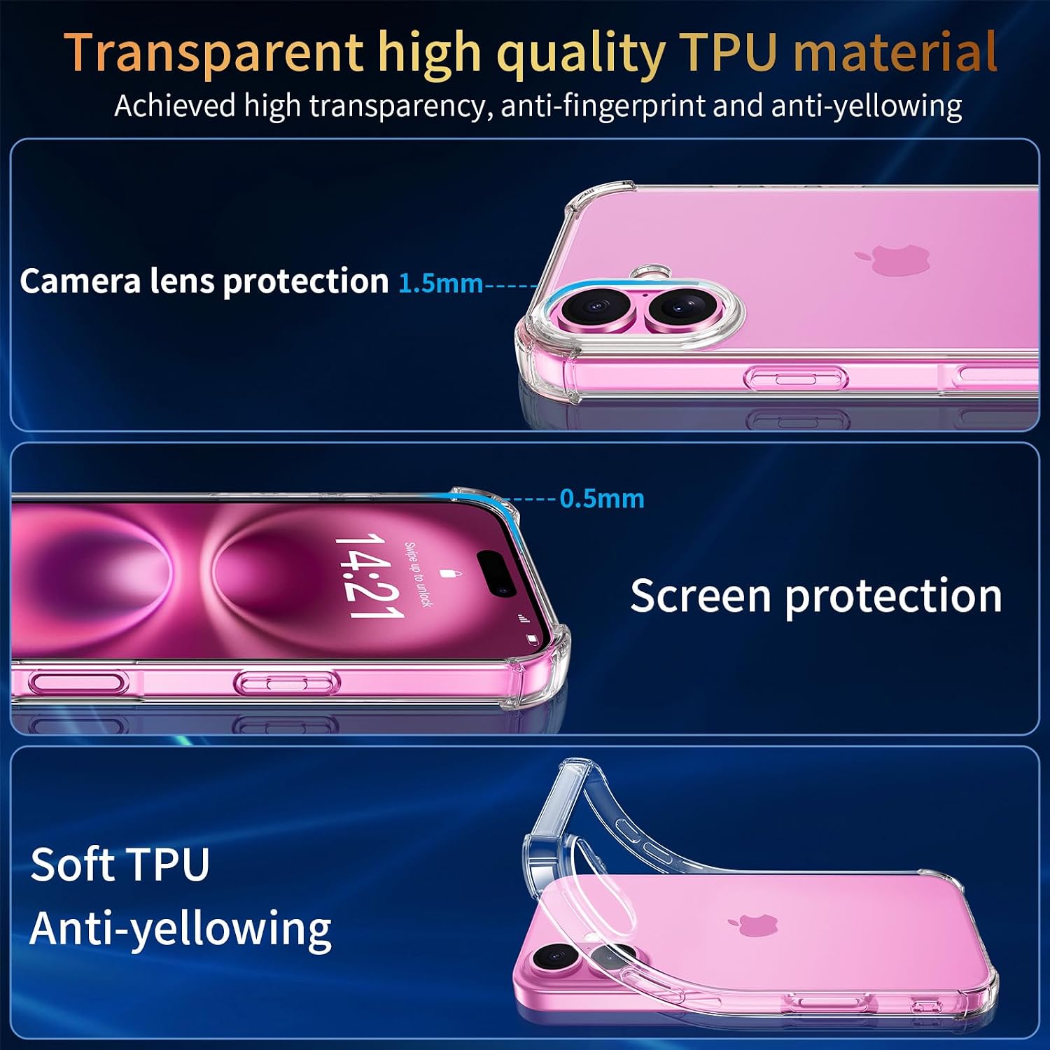 Detalle 1 de FLLAO 4 in 1 Cover iPhone 16