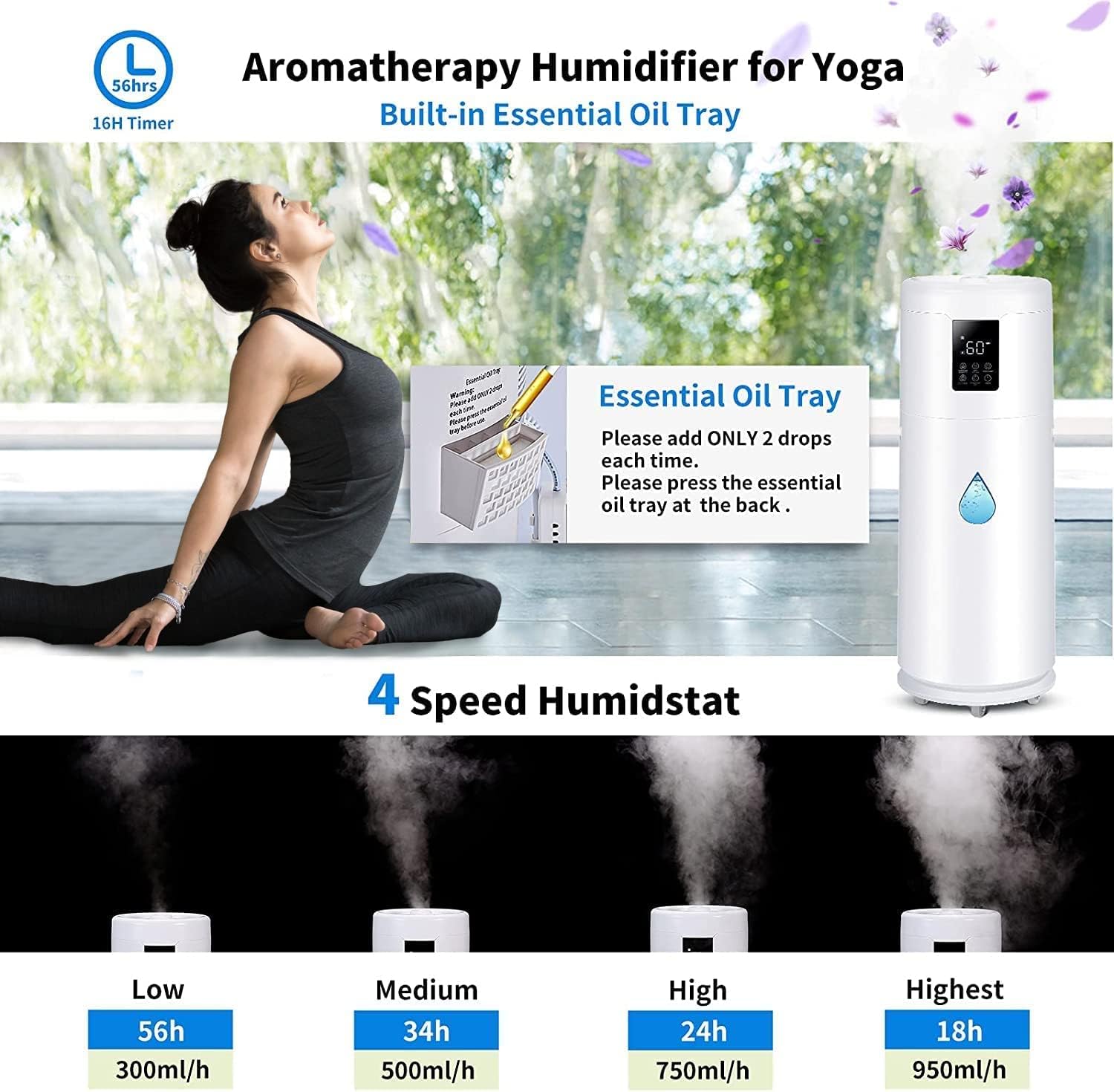Thumbnail 3 de Humidifiers for Large Room 2000 sq.ft. 17L 💧