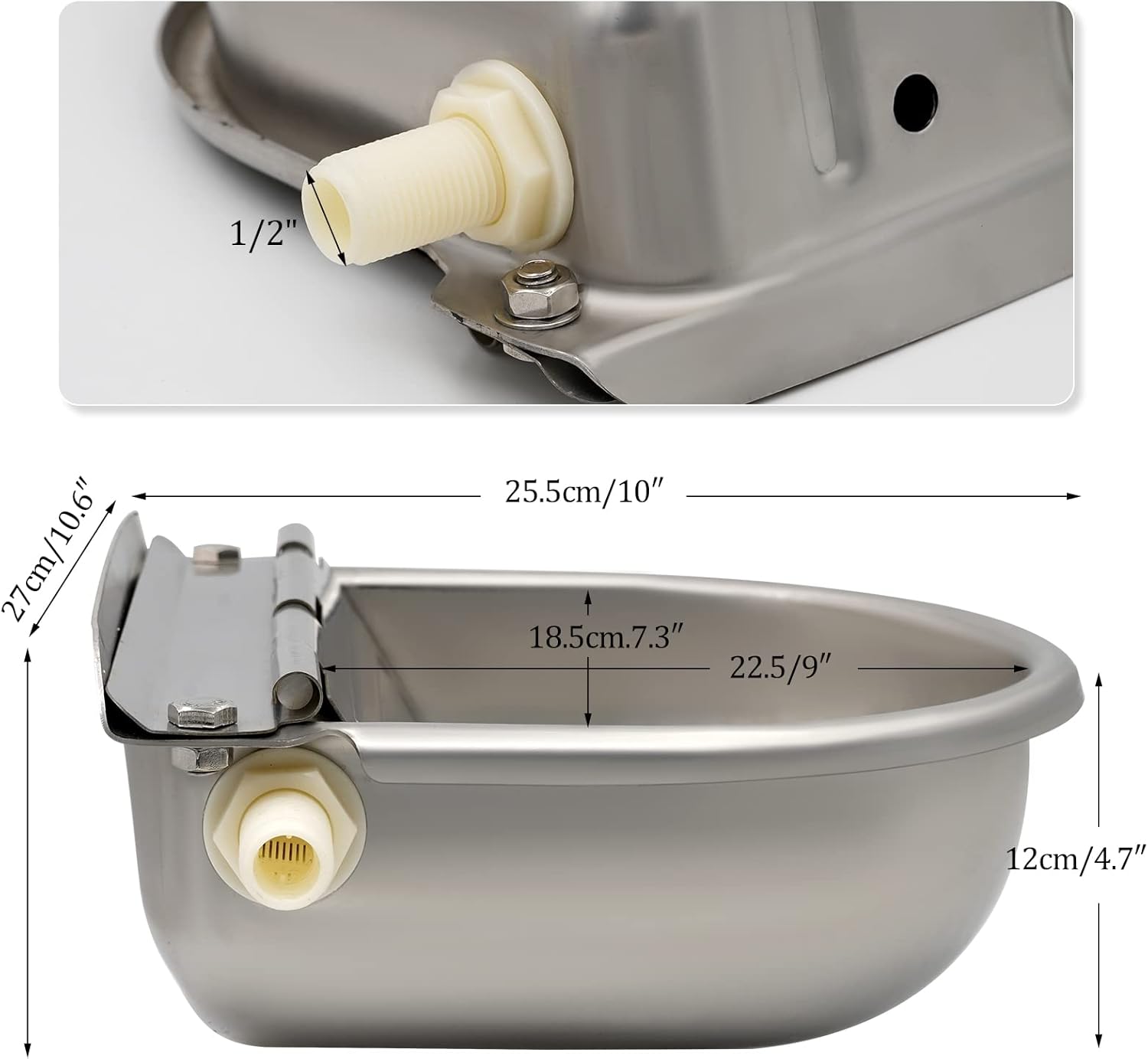 Detalle 2 de MasXirch Stainless Steel Automatic Waterer Bowl