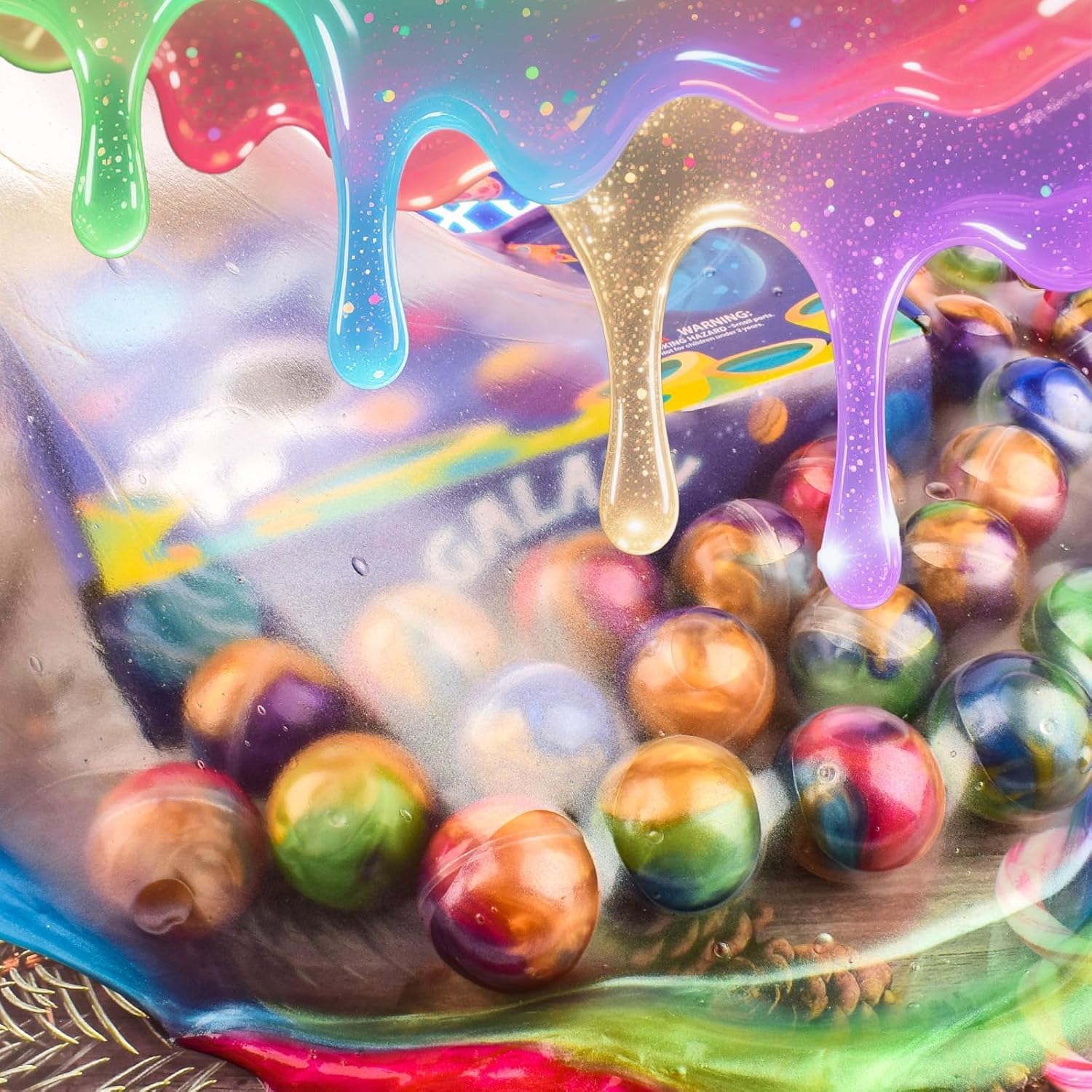 Thumbnail 4 de Galaxy Slime Balls 24 Pack non-sticky slime kit