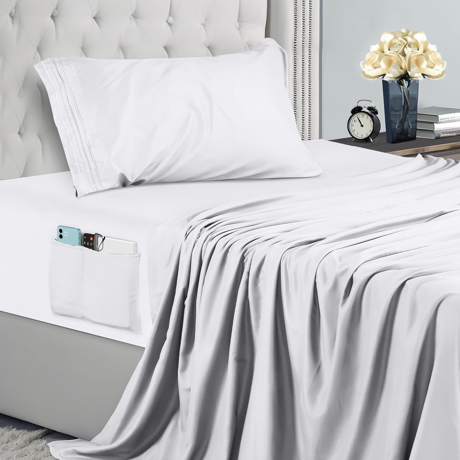 Detalle de Utopia Bedding Juego de Sábanas 90x190 Microfibra