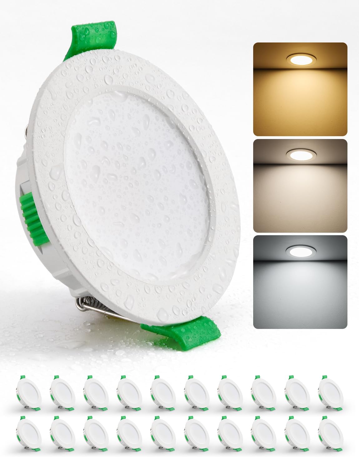 Detalle de HOMEOW 20er Set LED Einbaustrahler 4W