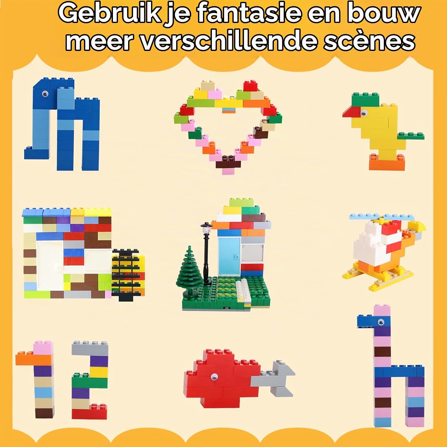 Thumbnail 6 de Cabeeskii GJ-BB01 Classic bouwstenen, 1.330-delig met accessoires