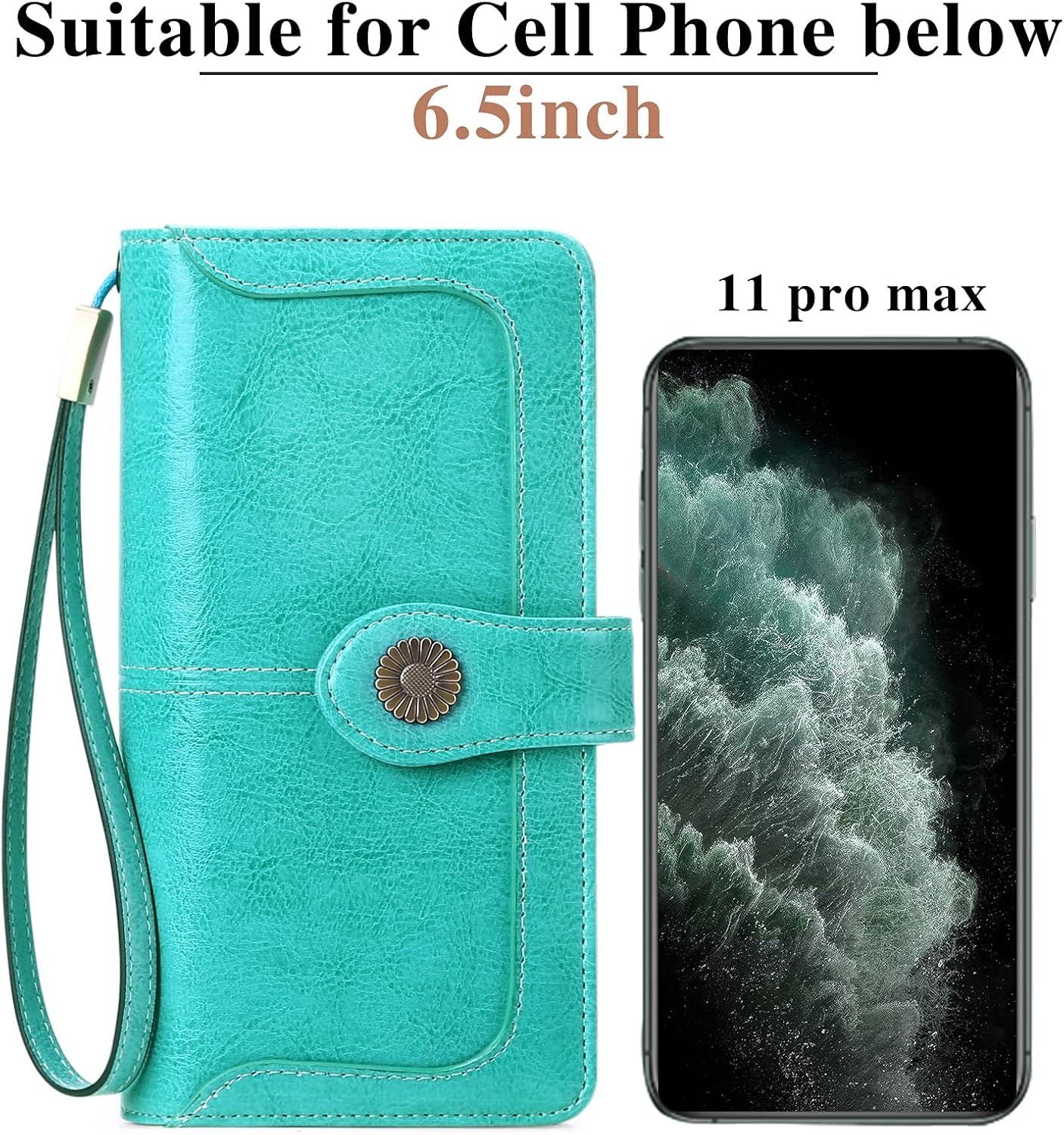Detalle 2 de Ladies purse RFID leather wallet