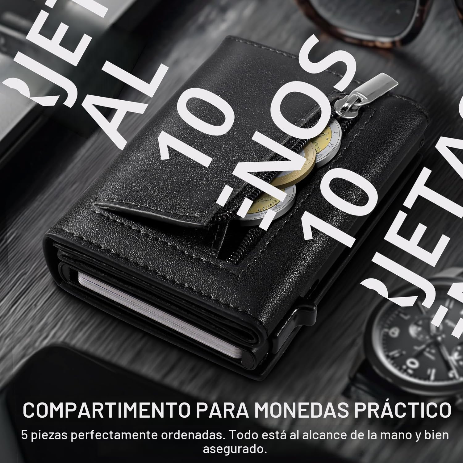Thumbnail 6 de TEEHON Cartera Hombre de Cuero con Bloqueo RFID y Tarjetero Emergent