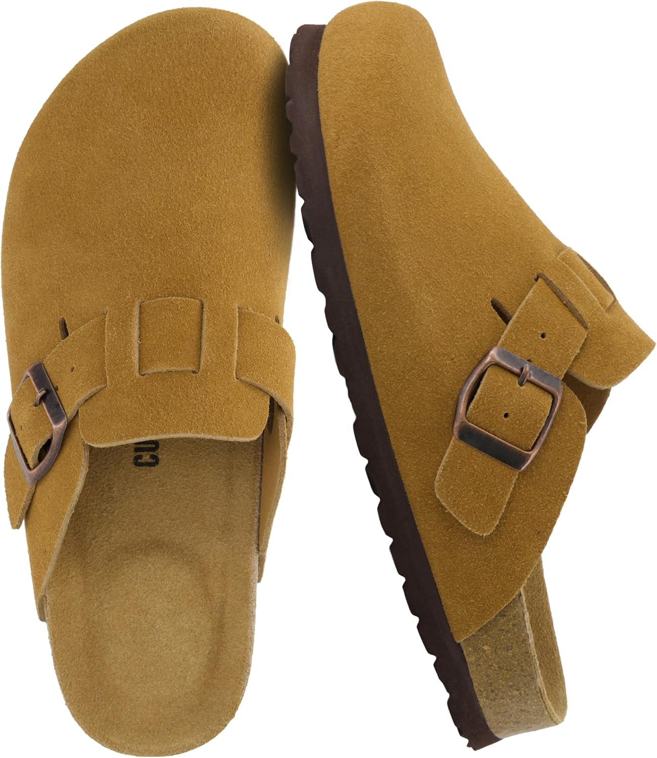 Detalle de CUSHIONAIRE Hana suede clogs for women 👞