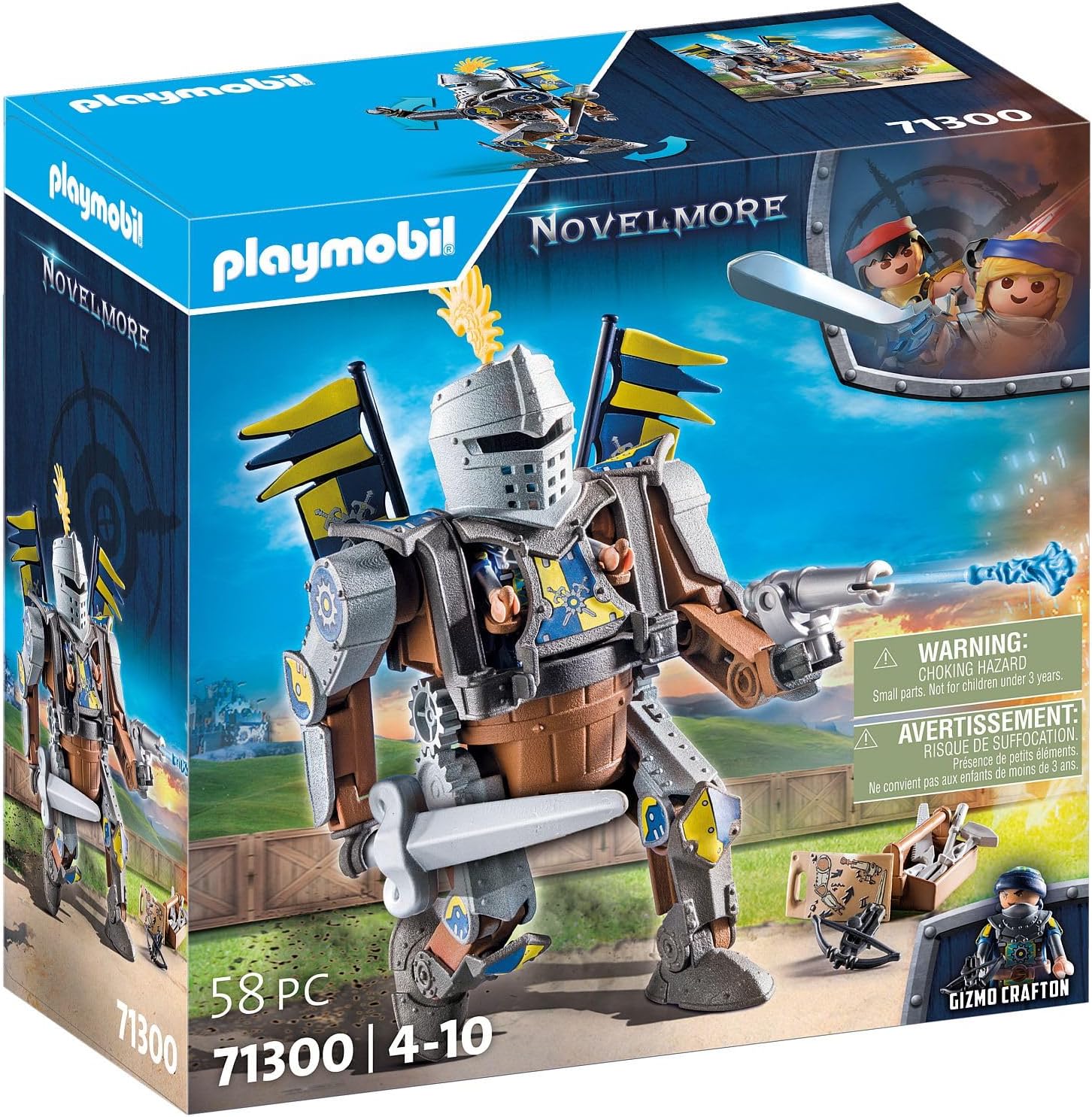 Detalle 2 de PLAYMOBIL 71300 Ritter Gizmo Crafton 58 Teile