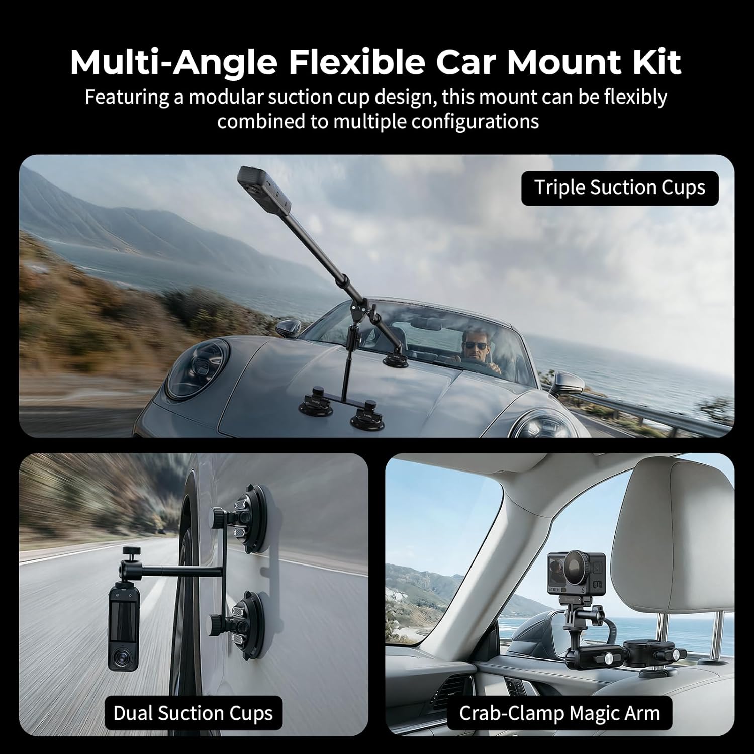 Thumbnail 2 de SMALLRIG Kit di supporto a ventosa per auto per action camera 5843