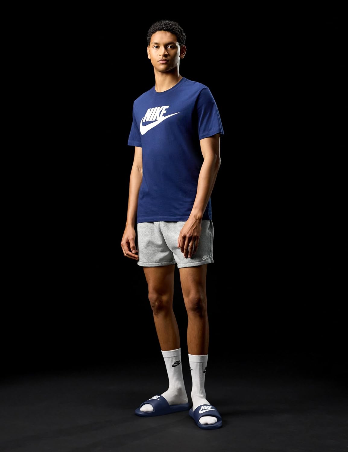 Detalle de Nike Victori One – Chanclas para hombre, Midnight Navy White 401 (42.5 EU)