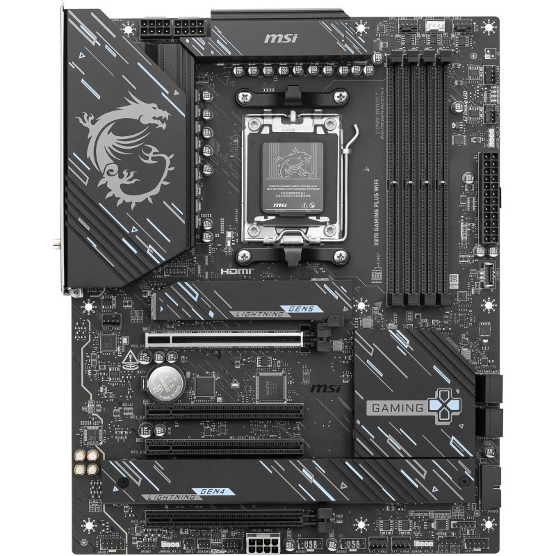 Detalle 2 de MSI X870 GAMING PLUS WiFi: placa base gaming con conectividad avanzada y DDR5