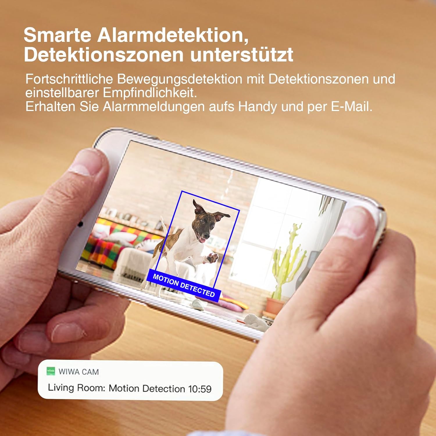 Detalle 2 de WIWACAM MW5 2025-gen 2K Ultra HD WLAN Mini-Kamera mit Bewegungserkennung und Nachtmodus