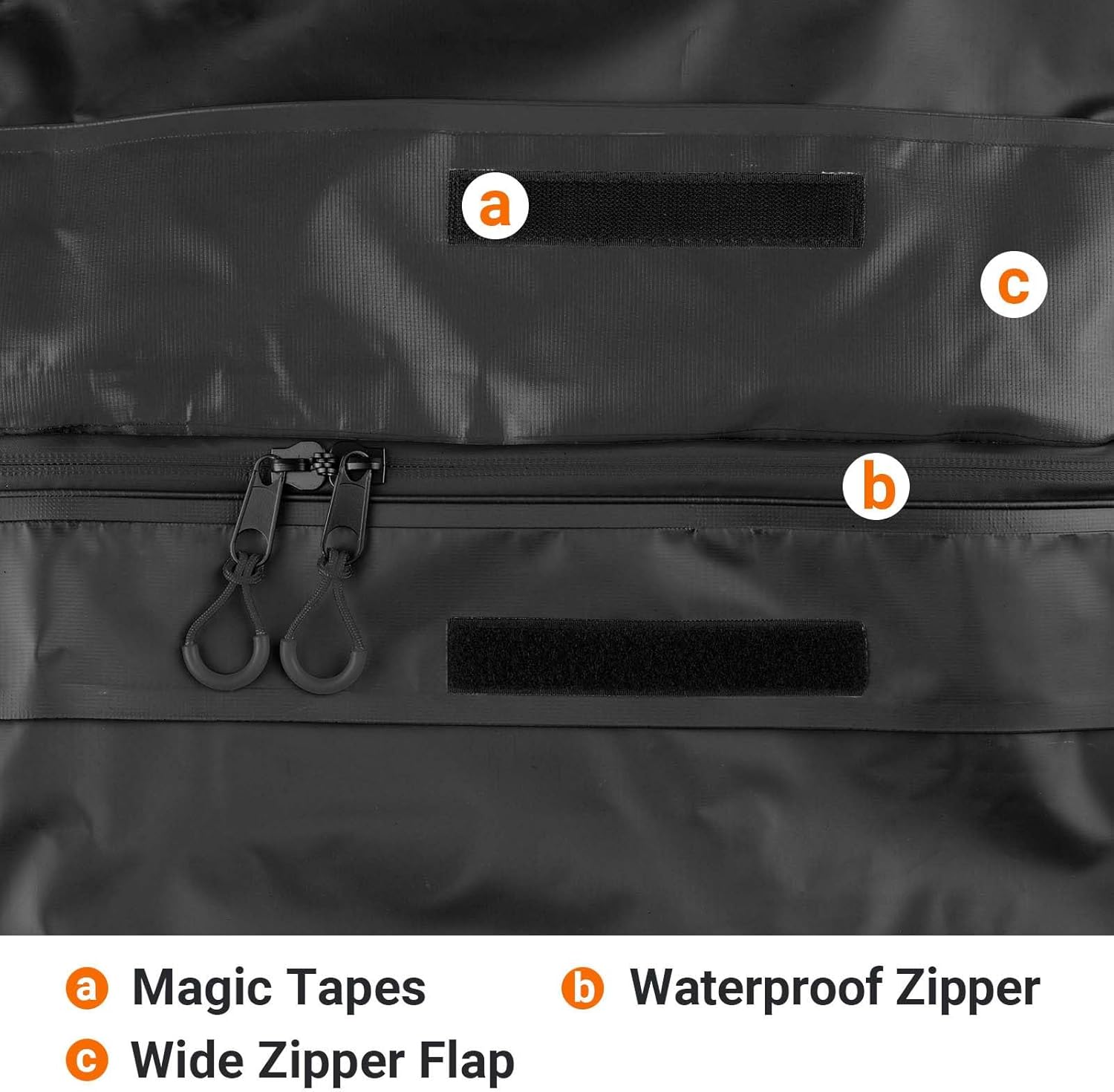 Thumbnail 6 de Favoto Box da Tetto Auto Impermeabile 425L – Borsa Portapacchi Pieghevole con Tappetino Antiscivolo e Cinghie (Nero)