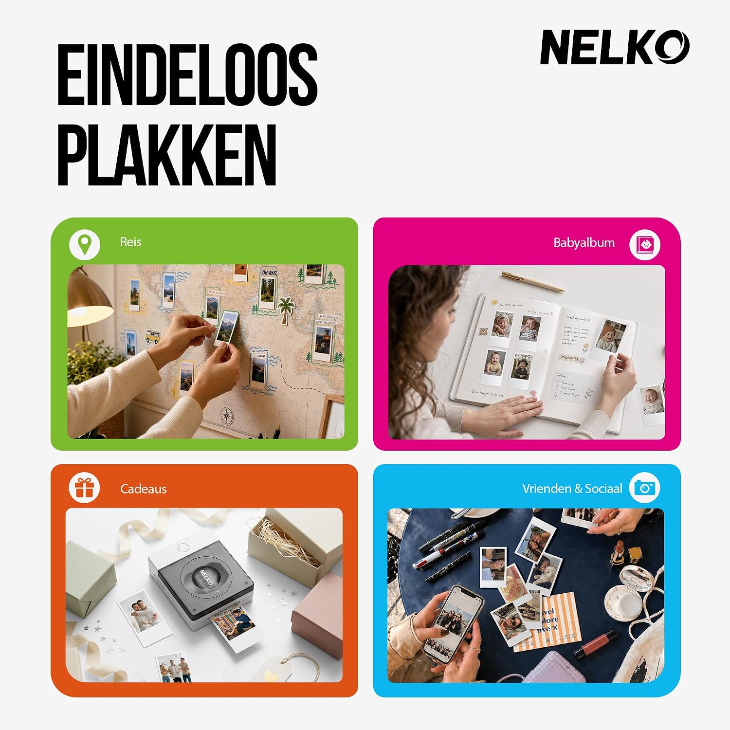 Detalle de Nelko 52.3x90 zelfklevend fotopapier voor PP01, 100 vellen